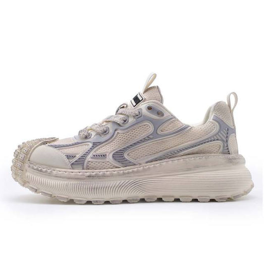 ディストーション ディファイアント DISTORTION DEFIANT WHITE メンズ スニーカー 5cm 厚底スニーカー トールシューズ シークレットシューズ シークレットスニーカー 上げ底靴 身長up 厚底靴 身長盛れる ボリューム感 スタイルアップ 幅広 軽量 DIS25F0008-WH