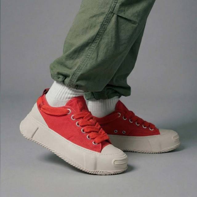 ディストーション ブロック ロー DISTORTION BLOCK LOW Red/White メンズ レディース スニーカー DIS26F0012-RDWH