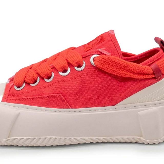 ディストーション ブロック ロー DISTORTION BLOCK LOW Red/White メンズ レディース スニーカー DIS26F0012-RDWH
