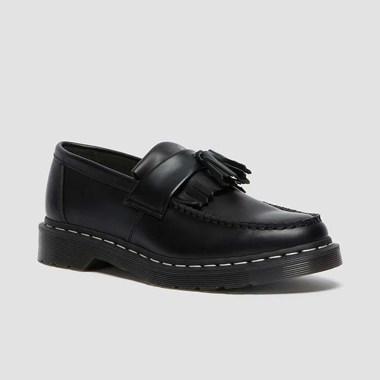 ドクターマーチン エイドリアン ホワイト ステッチ ローファー Dr.Martens ADRIAN BLACK レディース シューズ 26805001