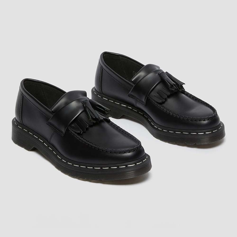 ドクターマーチン エイドリアン ホワイト ステッチ ローファー Dr.Martens ADRIAN BLACK レディース シューズ 26805001