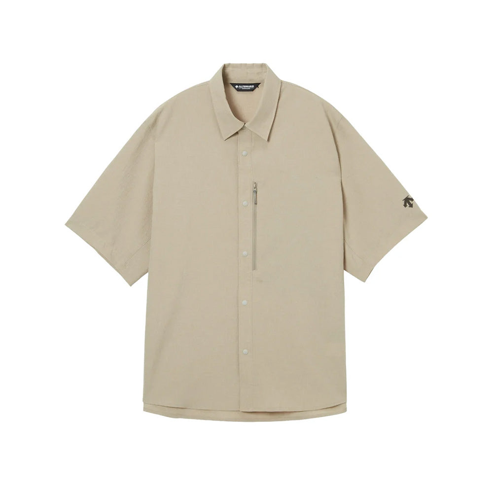 デサント スパンライクハーフスリーブシャツ DESCENTE SPANLIKE H/S SHIRT ムーンサンド（BG17） メンズ DO6SHS06M-BG17