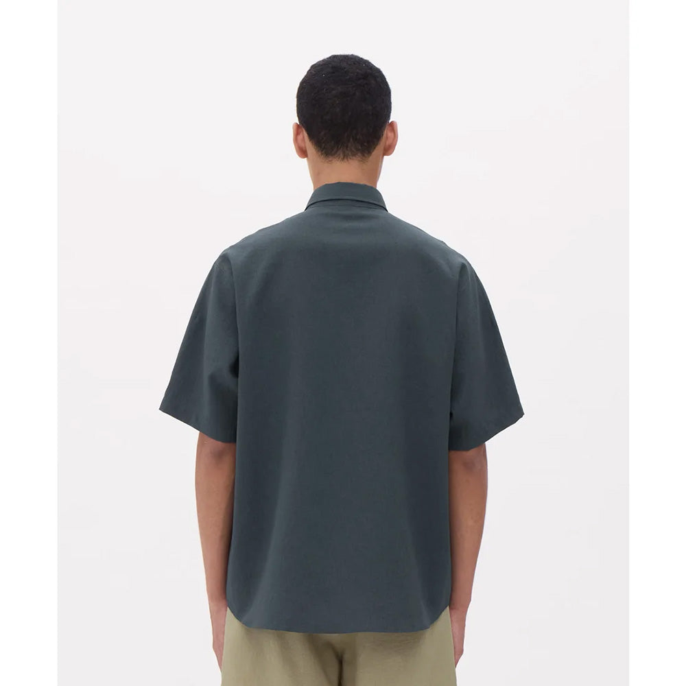 デサント スパンライクハーフスリーブシャツ DESCENTE SPANLIKE H/S SHIRT ダークシャドー（NV13） メンズ DO6SHS06M-NV13