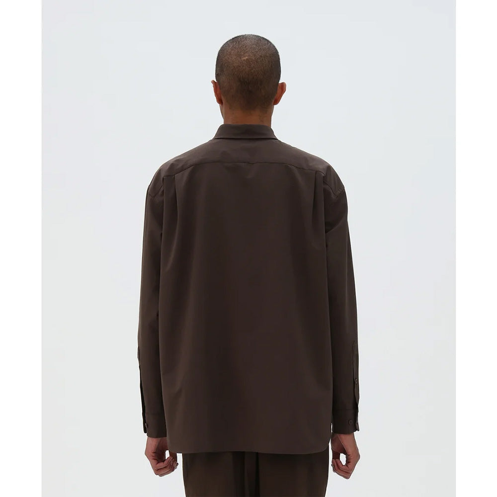 デサント ソロテックスロングスリーブレギュラーカラーシャツ DESCENTE SOLOTEX L/S REGULAR COLLAR SHIRT スモークブラック メンズ DU6FLSI1M-BK01
