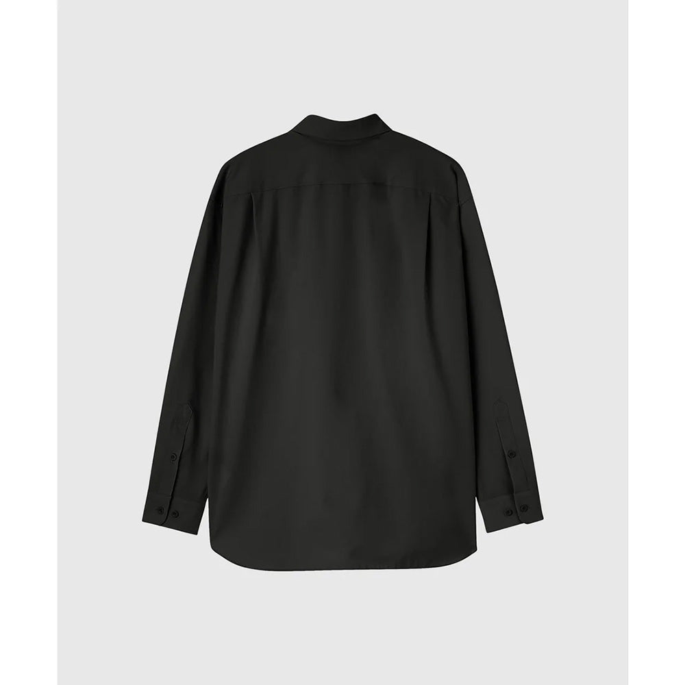 デサント ソロテックスロングスリーブレギュラーカラーシャツ DESCENTE SOLOTEX L/S REGULAR COLLAR SHIRT スモークブラック メンズ DU6FLSI1M-BK01