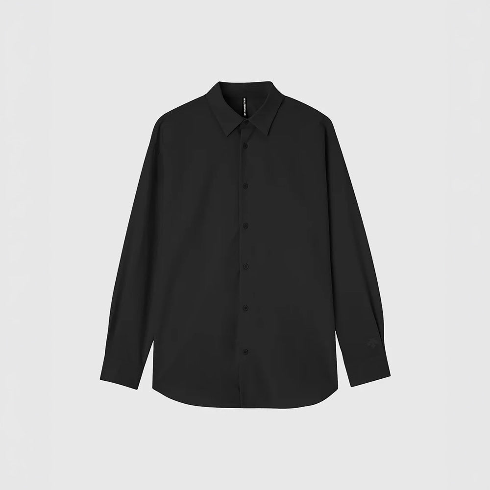 デサント ソロテックスロングスリーブレギュラーカラーシャツ DESCENTE SOLOTEX L/S REGULAR COLLAR SHIRT スモークブラック メンズ DU6FLSI1M-BK01