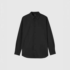 DESCENTE SOLOTEX L/S REGULAR COLLAR SHIRT スモークブラック DU6FLSI1M-BK01