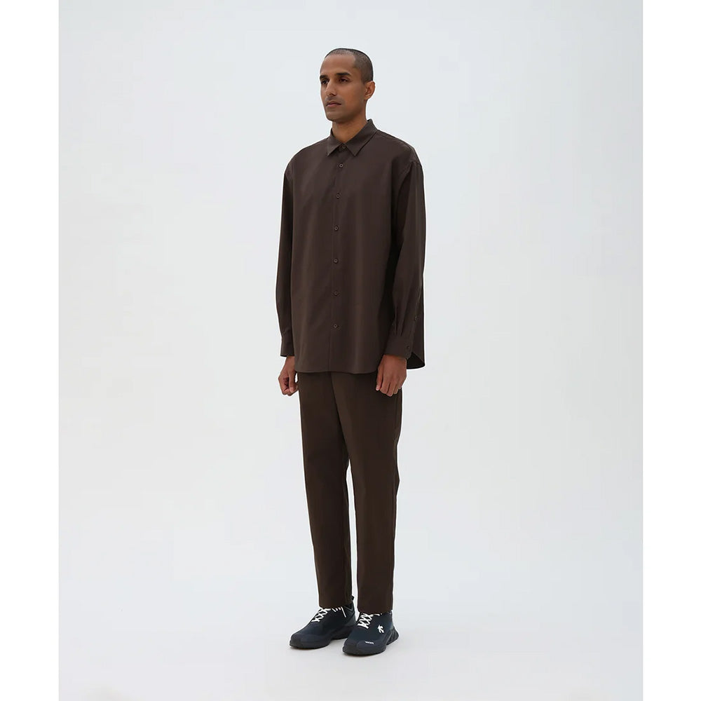 デサント ソロテックスロングスリーブレギュラーカラーシャツ DESCENTE SOLOTEX L/S REGULAR COLLAR SHIRT グラファイトネイビー メンズ DU6FLSI1M-NV01