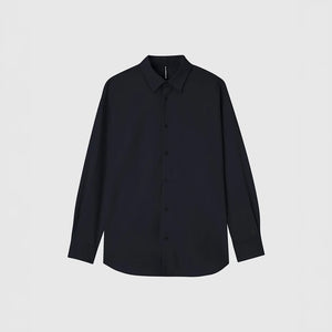 DESCENTE SOLOTEX L/S REGULAR COLLAR SHIRT グラファイトネイビー DU6FLSI1M-NV01