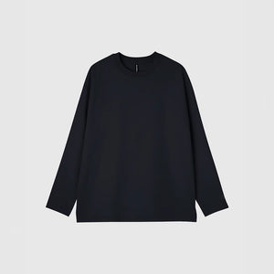 DESCENTE STRETCH TWILL L/S T-SHIRT グラファイトネイビー DU6FLTI2M-NV01