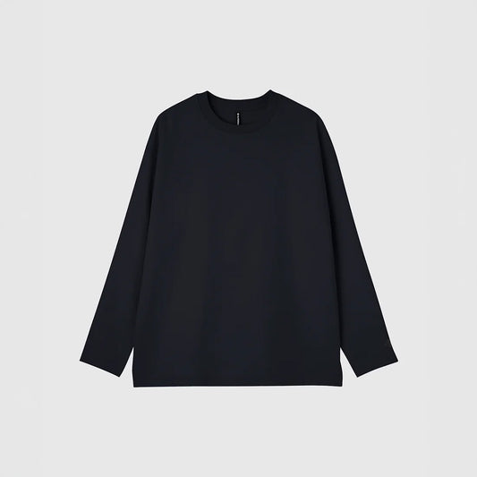 デサント ストレッチツイルロングスリーブTシャツ DESCENTE STRETCH TWILL L/S T-SHIRT グラファイトネイビー メンズ Tシャツ DU6FLTI2M-NV01