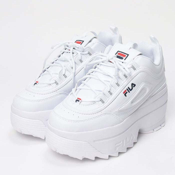 フィラ ディスラプター2 ウェッジ FILA Disruptor II Wedge ホワイト レディース スニーカー 厚底スニーカー WFW22044125