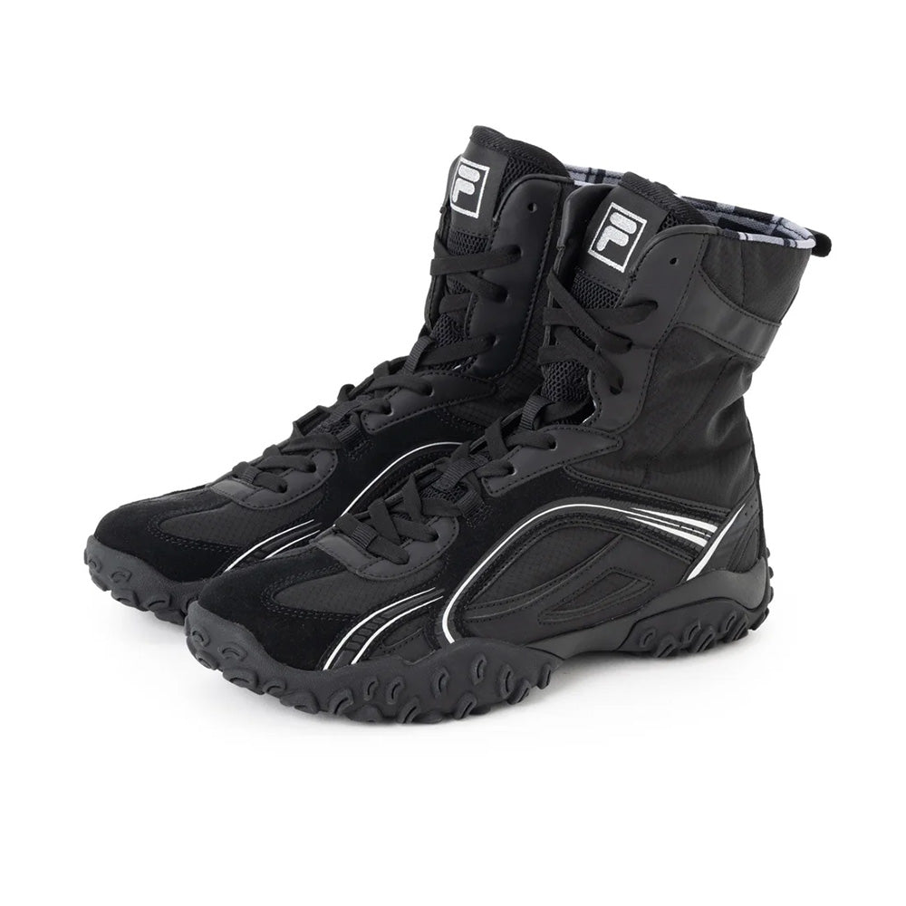 フィラ エシャッペエムエスハイ FILA ECHAPPE MS HI Black/Silver レディース スニーカー FU0103392-001