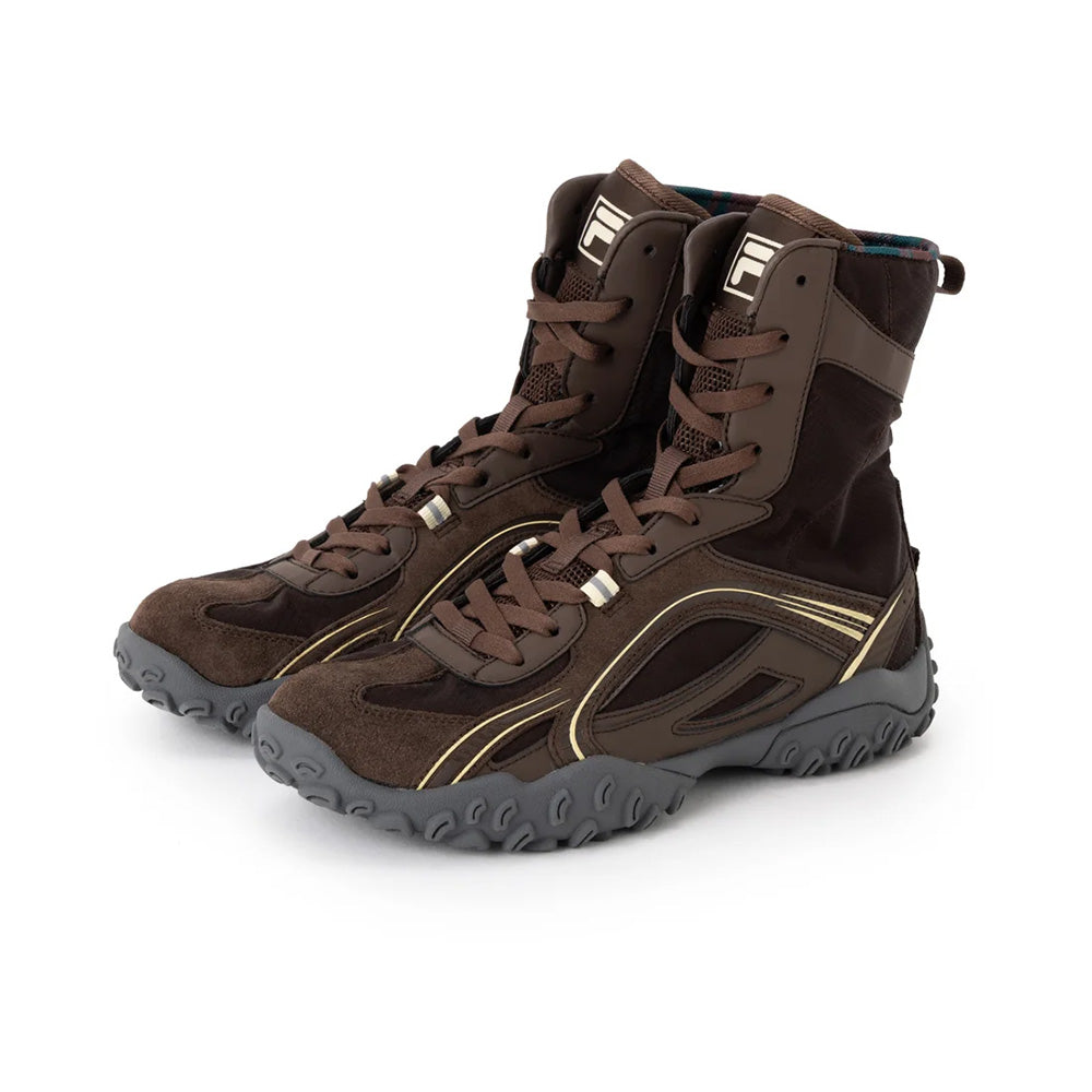 フィラ エシャッペエムエスハイ FILA ECHAPPE MS HI BROWN /BROWN /BROWN レディース スニーカー FU0103392-217