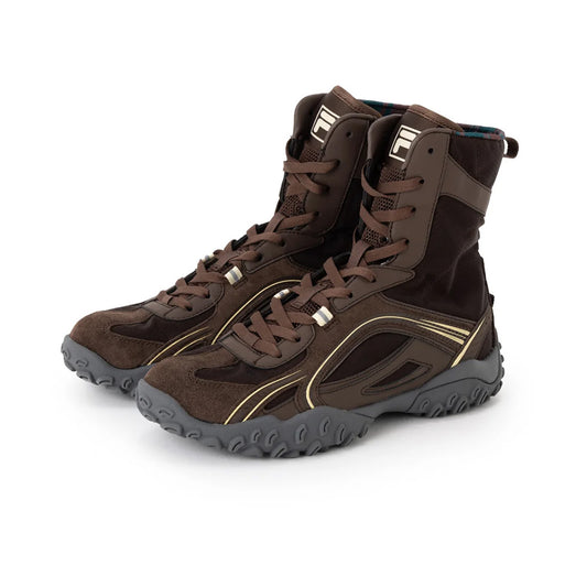 フィラ エシャッペエムエスハイ FILA ECHAPPE MS HI BROWN /BROWN /BROWN レディース スニーカー FU0103392-217