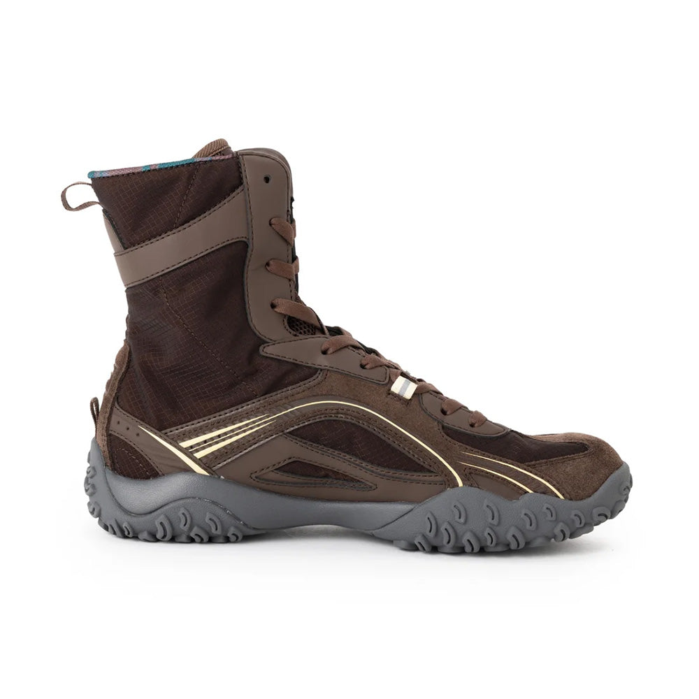 フィラ エシャッペエムエスハイ FILA ECHAPPE MS HI BROWN /BROWN /BROWN レディース スニーカー FU0103392-217