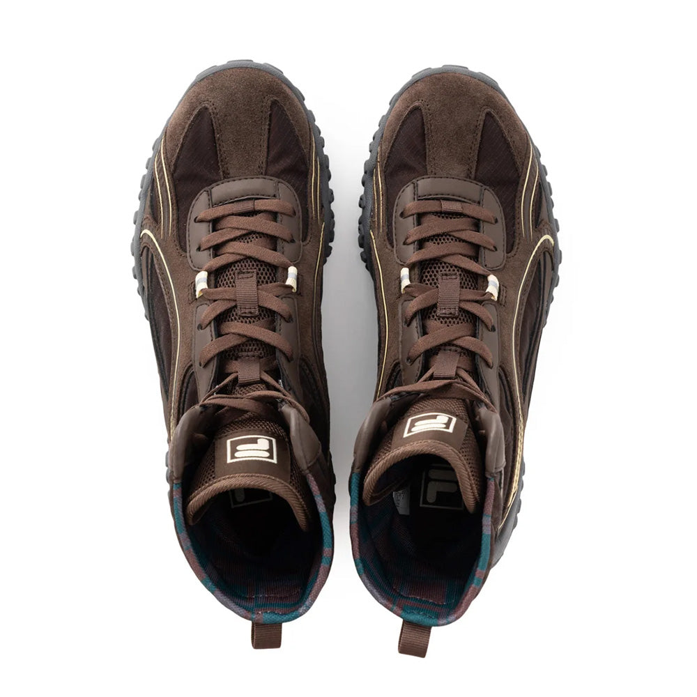 フィラ エシャッペエムエスハイ FILA ECHAPPE MS HI BROWN /BROWN /BROWN レディース スニーカー FU0103392-217