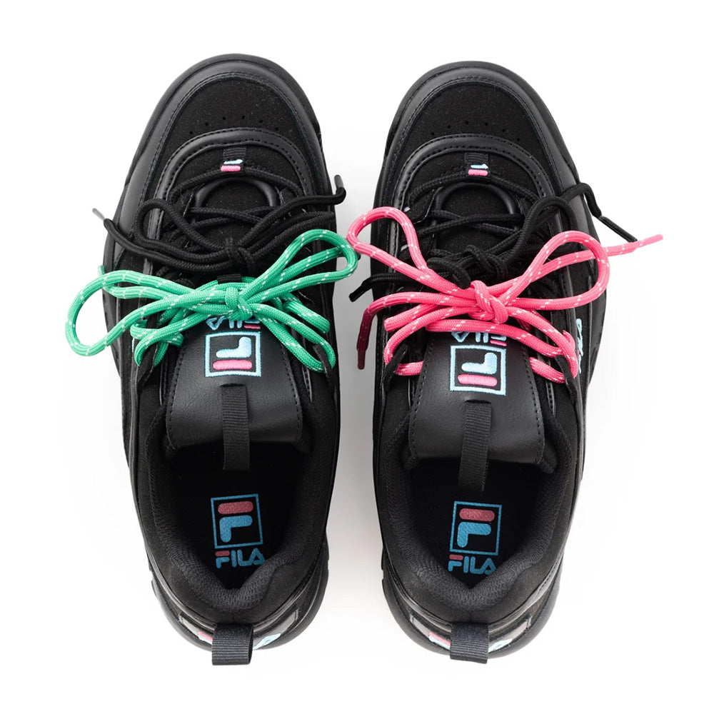 フィラ ディスラプター2ディーエス FILA DISRUPTOR 2 DS Black/River Blue/Camellia レディース スニーカー FU0104614-001