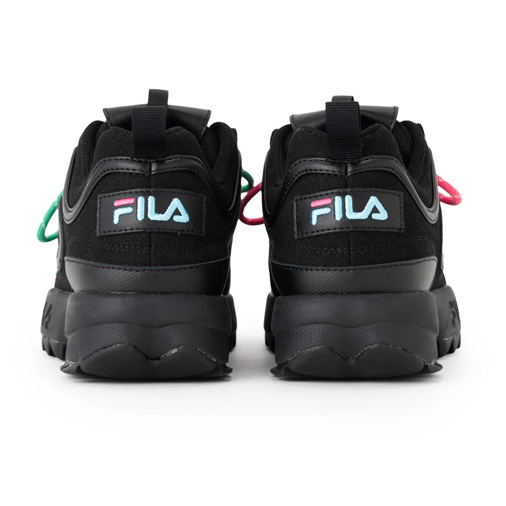 フィラ ディスラプター2ディーエス FILA DISRUPTOR 2 DS Black/River Blue/Camellia レディース スニーカー FU0104614-001