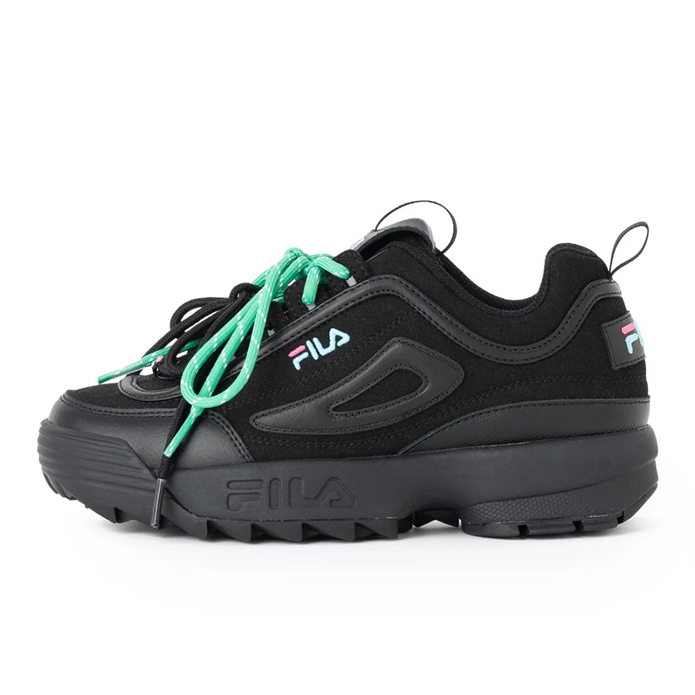 フィラ ディスラプター2ディーエス FILA DISRUPTOR 2 DS Black/River Blue/Camellia レディース スニーカー FU0104614-001