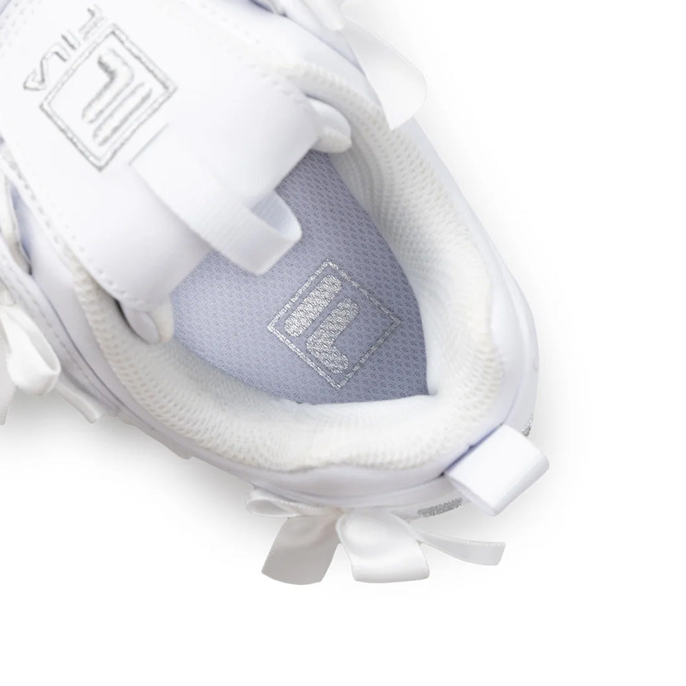 フィラ ディスラプター2ウェッジアールビー FILA DISRUPTOR 2 WEDGE RB White/Silver レディース スニーカー FW0103389-100