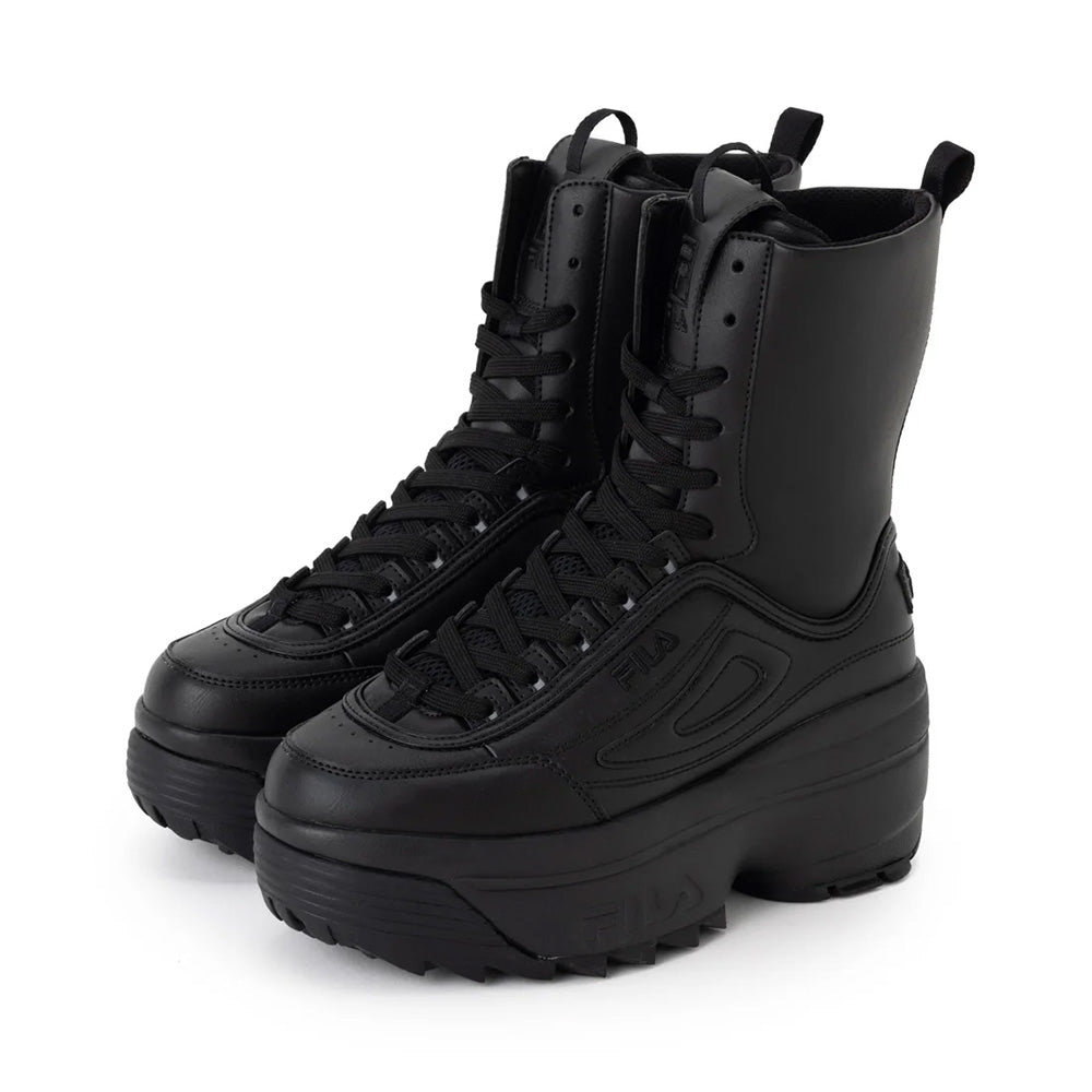 フィラ ディスラプターウェッジビーティー FILA DISRUPTOR WEDGE BT Black/Black Beauty/White レディース スニーカー FW0103390-001