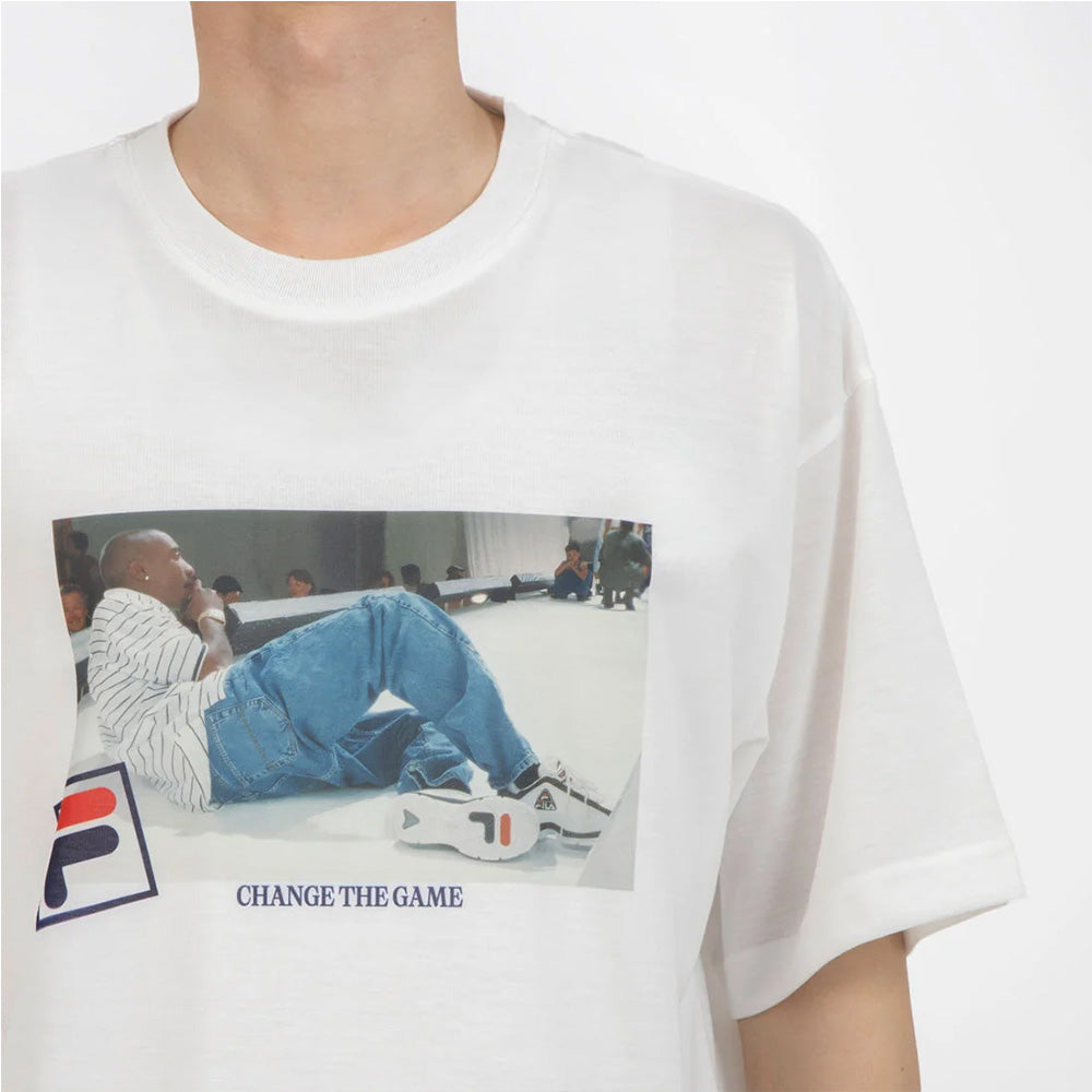 フィラ ョートスリーブティーシャツ FILA S/S PHOTO TEE01 WHITE メンズ Tシャツ SM6SAU701-WT0