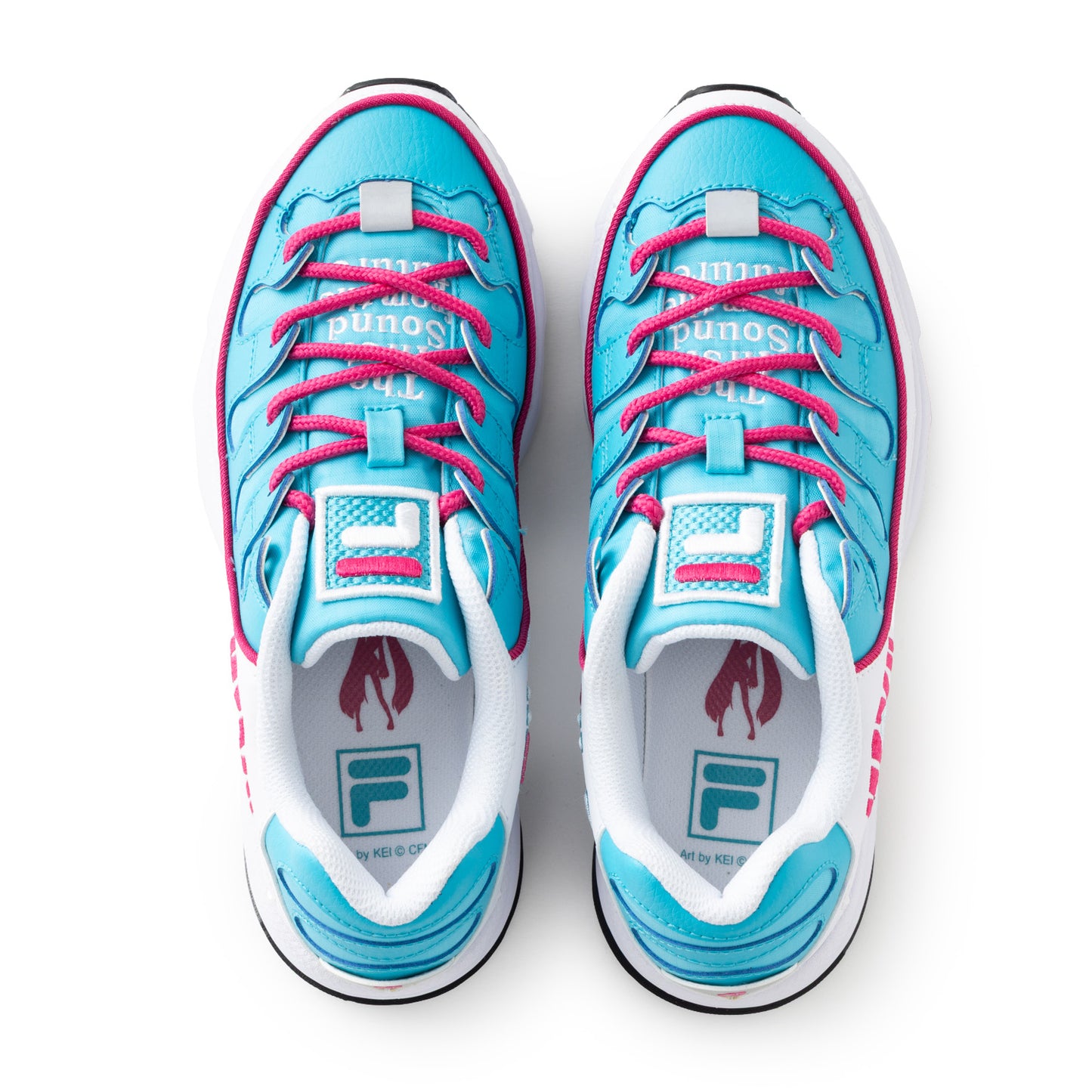 フィラ 初音ミク FILA SILVER TRAINER× MIKU WHITE/BLUE/PINK メンズ レディース スニーカー 108470-100