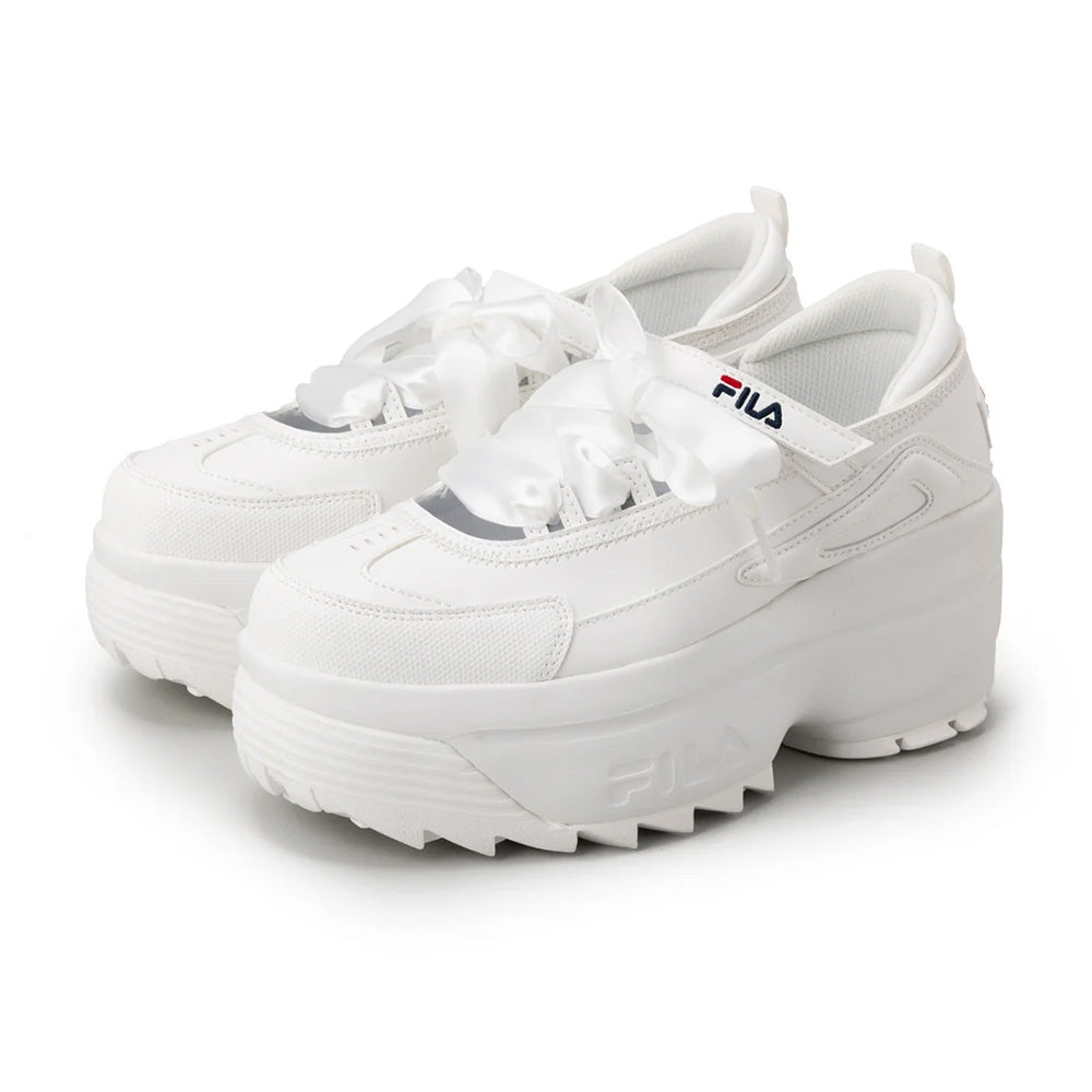 フィラ ディスラプターウェッジバレエ FILA DISRUPTOR WEDGE BALLET Bright White/Chinese Red/Peacoat レディース スニーカー 101978-100