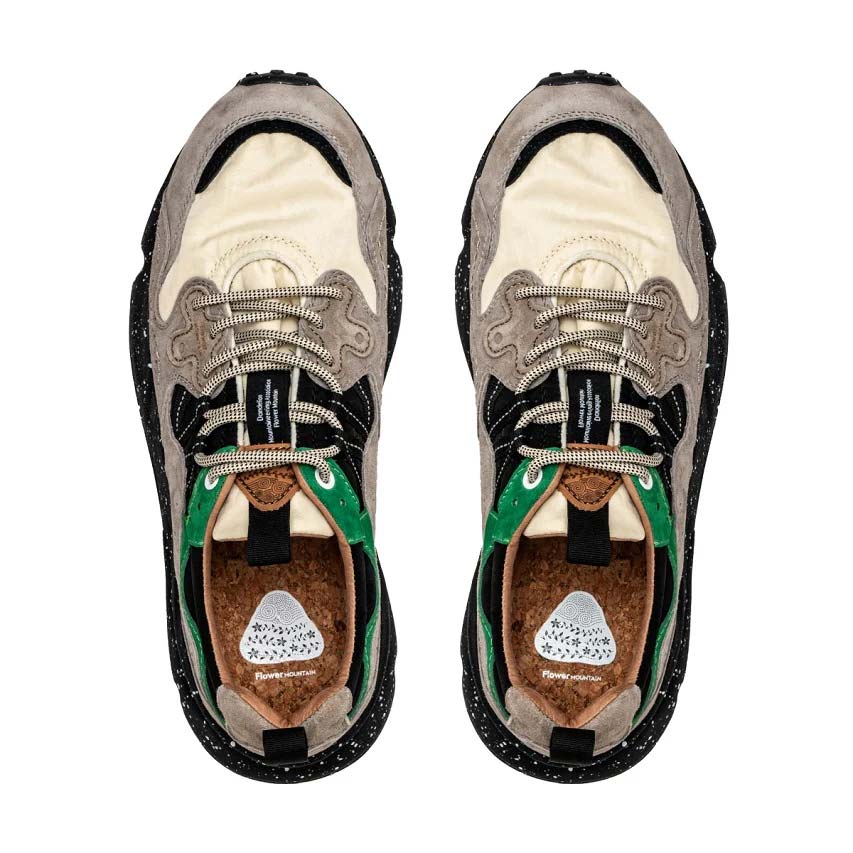 フラワーマウンテン ヤマノスリー Flower MOUNTAIN YAMANO3 Beige/Green メンズ レディース スニーカー FM63093