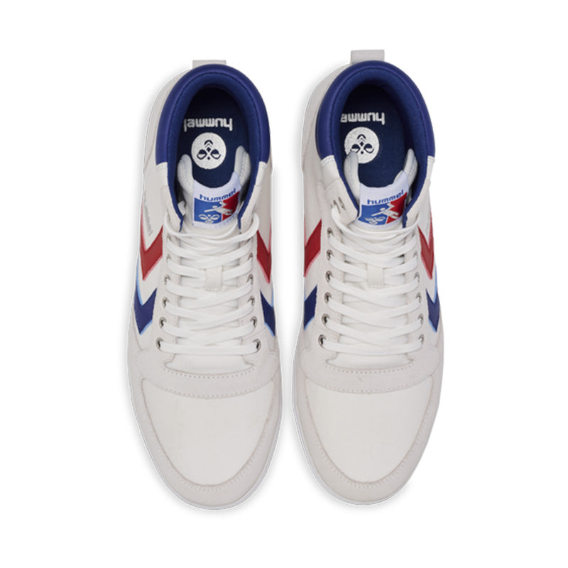 ヒュンメル SLIMMER STADIL HIGH hummel スリマー スタディル ハイ WHITE/BLUE/RED/GUM メンズ レディース スニーカー HM063511-9228