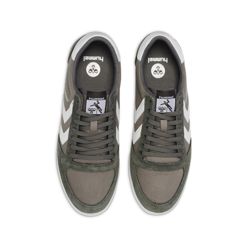 ヒュンメル SLIMMER STADIL LOW hummel スリマー スタディル ロー CASTLE ROCK/WHITE KH メンズ レディース スニーカー HM063512-2651