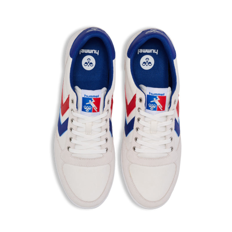ヒュンメル SLIMMER STADIL LOW hummel スリマー スタディル ロー WHITE/BLUE/RED/GUM メンズ レディース スニーカー HM063512-9228