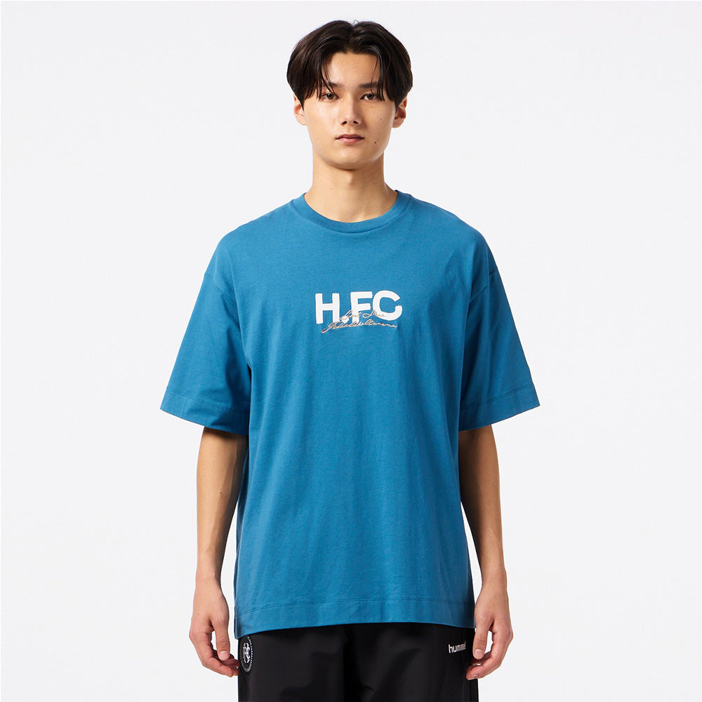 ヒュンメル H.FC ロゴTシャツ hummel H.FC LOGO T-SHIRTS ブルースチール メンズ Tシャツ HAP4231-691