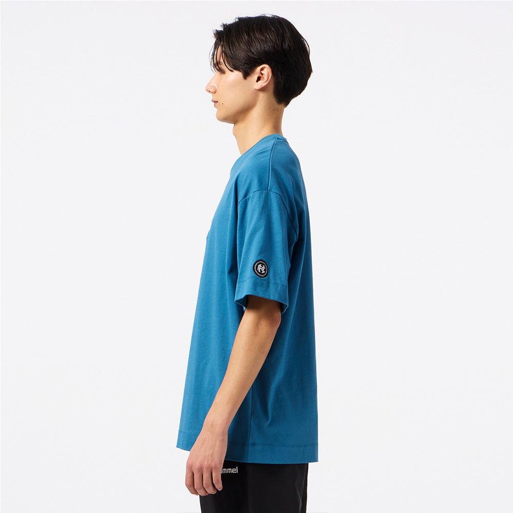 ヒュンメル H.FC ロゴTシャツ hummel H.FC LOGO T-SHIRTS ブルースチール メンズ Tシャツ HAP4231-691
