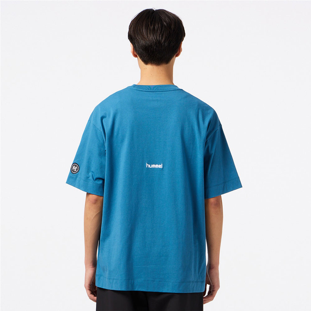 ヒュンメル H.FC ロゴTシャツ hummel H.FC LOGO T-SHIRTS ブルースチール メンズ Tシャツ HAP4231-691