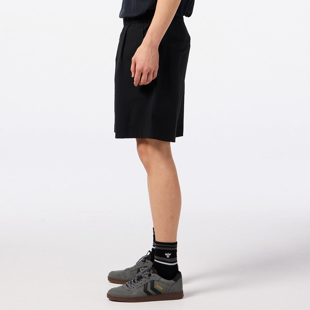 ヒュンメル PLAY シアサッカーハーフパンツ hummel PLAY SEERSUCKER HALF PANTS ブラック メンズ パンツ HAW4237HP-90
