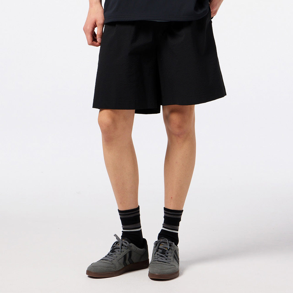ヒュンメル PLAY シアサッカーハーフパンツ hummel PLAY SEERSUCKER HALF PANTS ブラック メンズ パンツ HAW4237HP-90