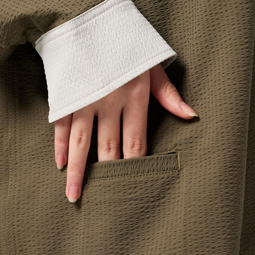 ヒュンメル PLAY シアサッカー長袖フルボタンシャツ hummel PLAY SEERSUCKER L/S FULL-BUTTON SHIRT シルバーバーチ メンズ HAW4238-951