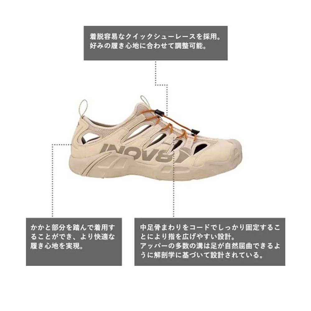 イノヴェイト レコライト 190 UNI INOV8 RECOLITE 190 UNI ベージュ/オレンジ メンズ レディース サンダル NO5SSD02U-BGOR