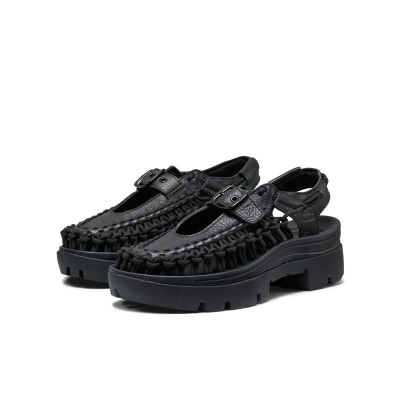 キーン ユニーク ピーエルティー メリージェーン KEEN UNEEK PLT MARY JANE BLACK SMOOTH LEA レディース サンダル 1032210