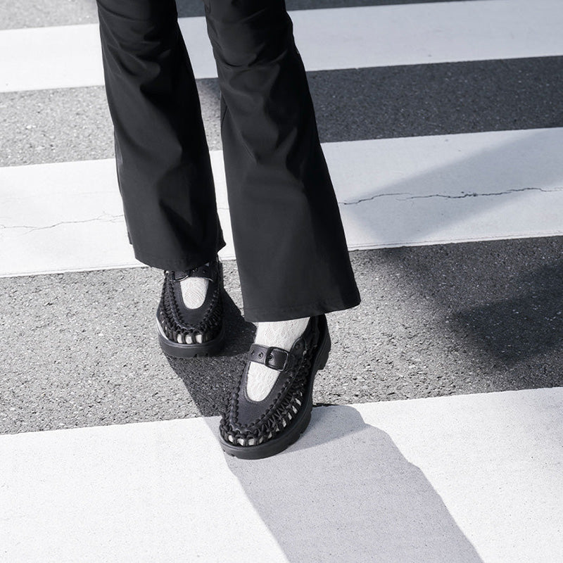 キーン ユニーク ピーエルティー メリージェーン KEEN UNEEK PLT MARY JANE BLACK SMOOTH LEA レディース サンダル 1032210