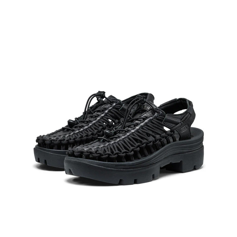 キーン ユニーク ピーエルティー KEEN UNEEK PLT BLACK SMOOTH LEA レディース サンダル 1032211