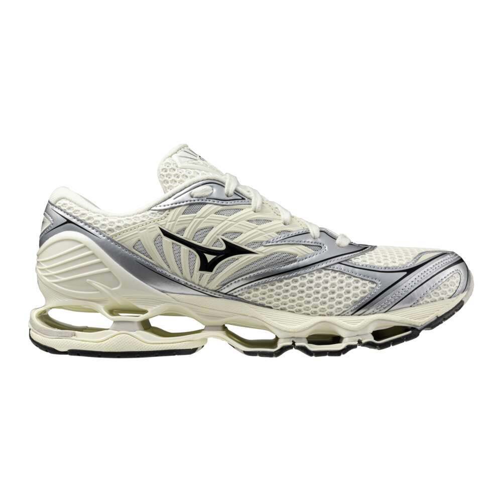 ミズノ MIZUNO WAVE PROPHECY LS オフホワイト×ブラック×シルバー メンズ レディース スニーカー D1GA251101