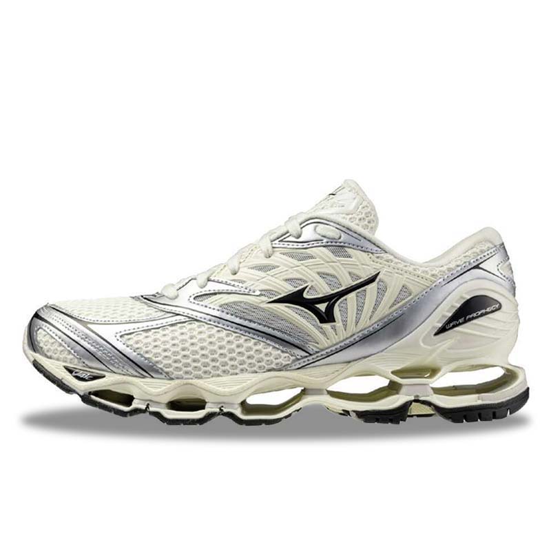 ミズノ MIZUNO WAVE PROPHECY LS オフホワイト×ブラック×シルバー メンズ レディース スニーカー D1GA251101
