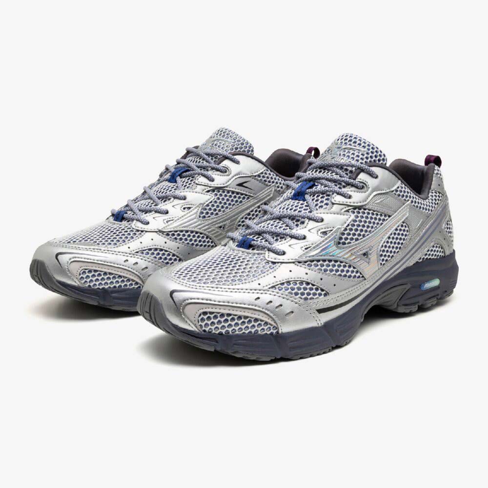 ミズノ MIZUNO MXR ホワイト×シルバー×パープル メンズ スニーカー SPACE PACK D1GA255301