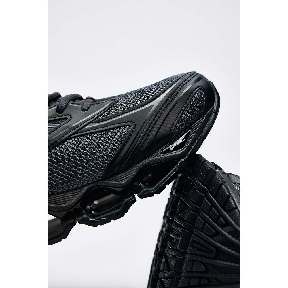 ミズノ MIZUNO WAVE PROPHECY LS グレー×ブラック×ダークグレー メンズ スニーカー D1GA333705