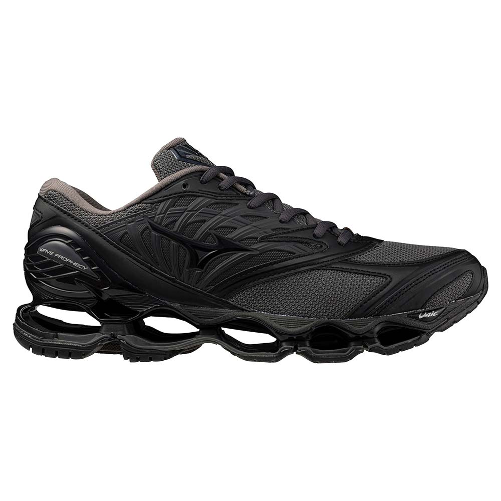 ミズノ MIZUNO WAVE PROPHECY LS グレー×ブラック×ダークグレー メンズ スニーカー D1GA333705