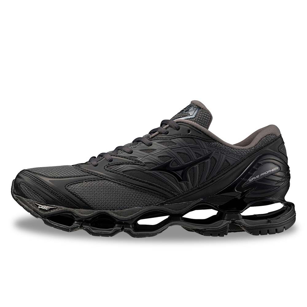 ミズノ MIZUNO WAVE PROPHECY LS グレー×ブラック×ダークグレー メンズ スニーカー D1GA333705