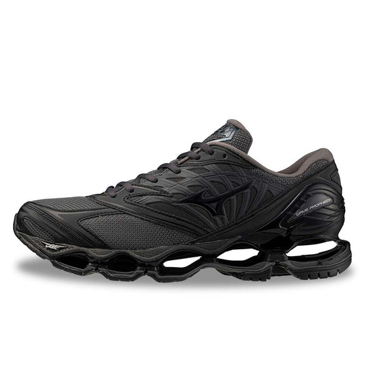 ミズノ MIZUNO WAVE PROPHECY LS グレー×ブラック×ダークグレー メンズ スニーカー D1GA333705